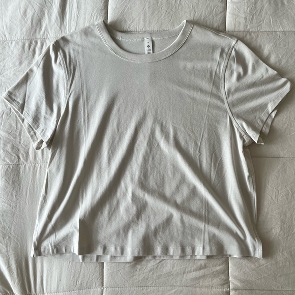 Lululemon Classic Fit Cotton T-Shirt, Bone, size 10 - Picture 6 of 7